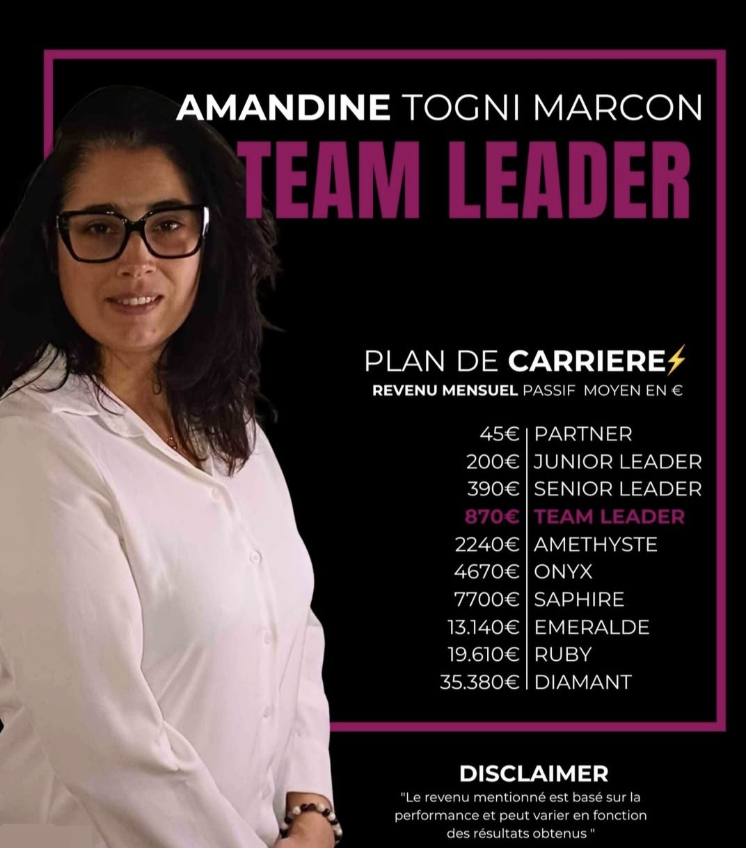 Amandine, distributrice de produits parfumés et beauté